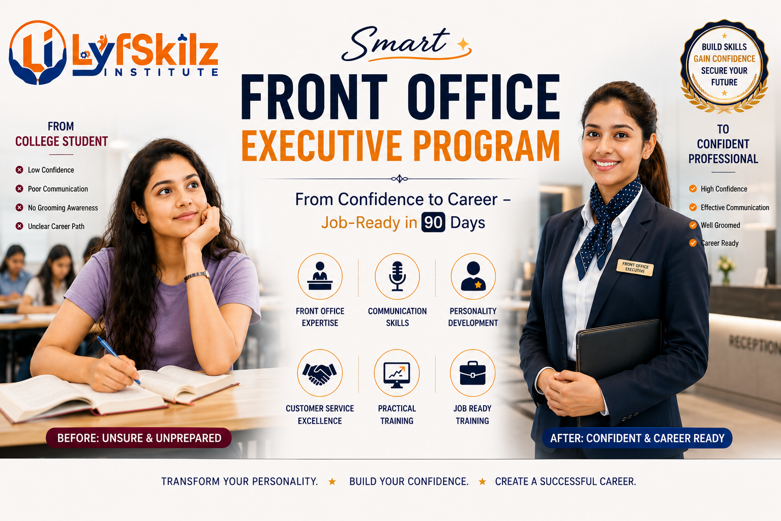 SmartFront Office Executive Program receptionist training in Pune
